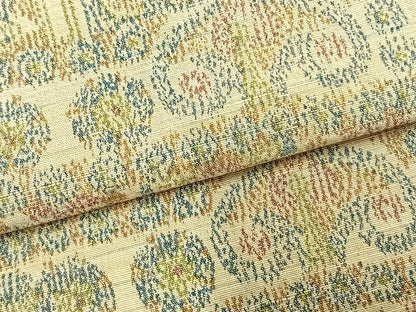 平和屋着物▽上質な紬 単衣 幾何学文様 正絹 逸品 AABC0353fy