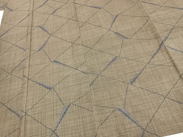 平和屋着物▽本場大島紬 単衣 7マルキ 氷割れ文様 正絹 逸品 AABC0335fy