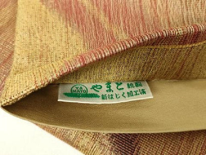 平和屋着物●六通柄袋帯　櫛織り　よろけ縞　やまと誂製　正絹　逸品　DAAY1326ps