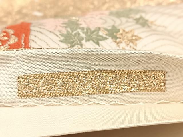 平和屋着物◎六通柄袋帯　唐織　古都祭礼鉾　金糸　正絹　逸品　BAAV4616yc
