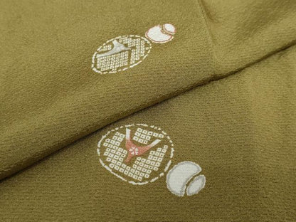 平和屋着物●上質な小紋 鹿の子舞花丸文 正絹 逸品 未使用 DAAY5123ud