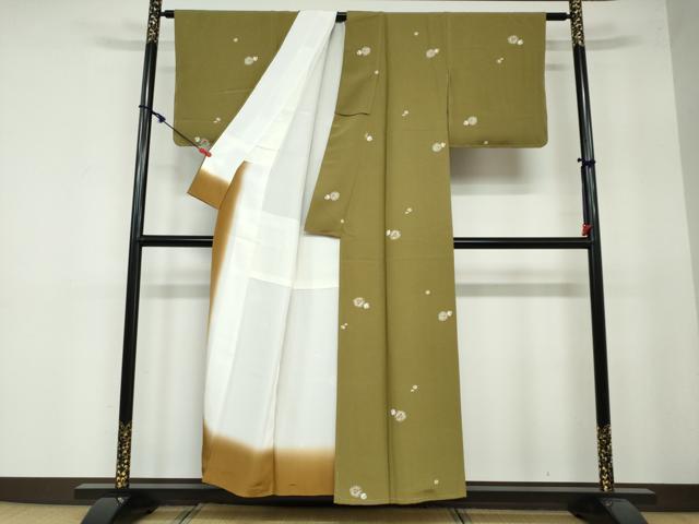 平和屋着物●上質な小紋 鹿の子舞花丸文 正絹 逸品 未使用 DAAY5123ud