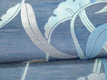 平和屋着物＊夏物 六通柄袋帯 草葉文 銀糸 正絹 逸品 DAAX8616cm