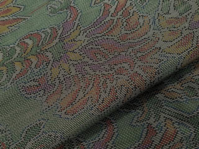 平和屋着物●本場大島紬　更紗花唐草文　正絹　逸品　未使用　CAAY8046gh
