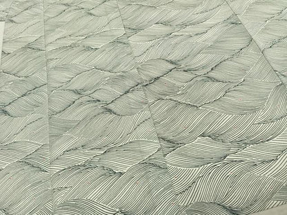 平和屋着物▽小紋　単衣　流水文　洗える着物　AABC0397fy