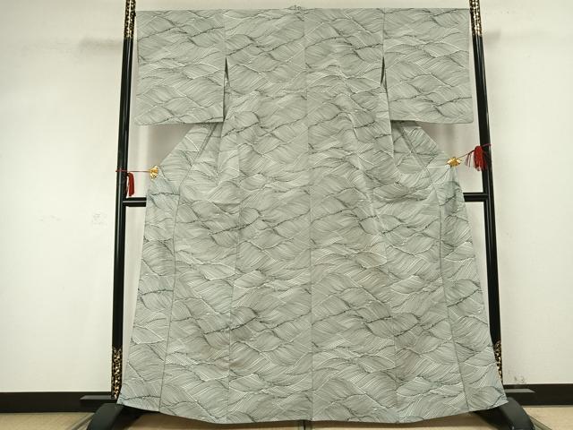 平和屋着物▽小紋　単衣　流水文　洗える着物　AABC0397fy