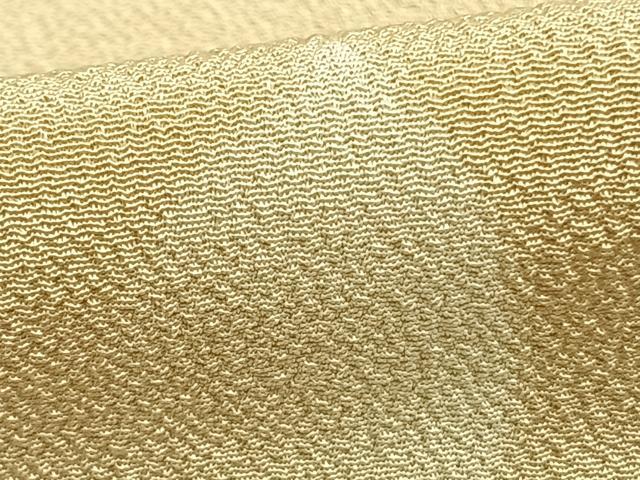 平和屋着物▽上質な小紋 単衣 舞葉文 鬼しぼ縮緬 正絹 逸品 AABC0391fy