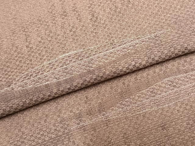 平和屋着物▽上質な紬 単衣 舞葉文 正絹 逸品 AABC0434fy