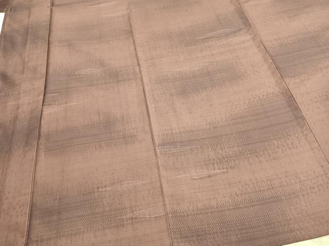 平和屋着物▽上質な紬 単衣 舞葉文 正絹 逸品 AABC0434fy