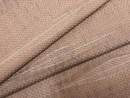 平和屋着物▽上質な紬 単衣 舞葉文 正絹 逸品 AABC0434fy