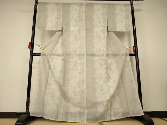 平和屋着物＊夏物　本場大島紬　夏大島　蔦の葉間道　正絹　逸品　未使用　AABC1869jd