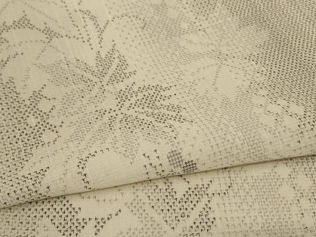 平和屋着物＊夏物　本場大島紬　夏大島　蔦の葉間道　正絹　逸品　未使用　AABC1869jd