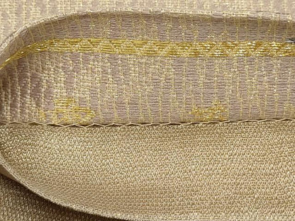 平和屋着物▼六通柄袋帯 霞流水文 金銀糸 正絹 逸品 AABB9673wj