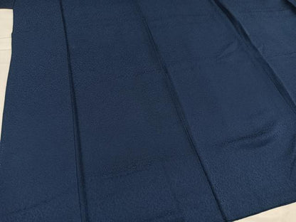 平和屋着物●上質な色無地 藍鉄色 正絹 逸品 AABC1758ph
