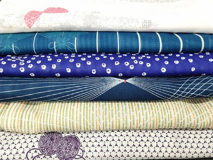 平和屋本店■夏物 小紋 絽 紗 洗える着物 まとめて20点 蝶 風景 花柄 葡萄 手描き 着用可能多数 se3737