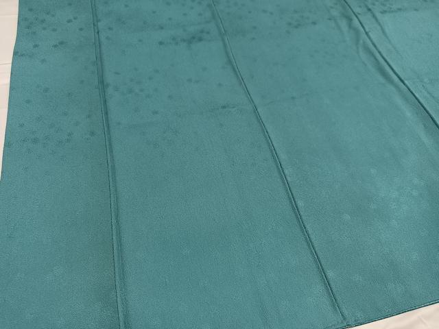 平和屋着物●上質な色無地 花地紋 浅葱色 正絹 逸品 AABC2541ph