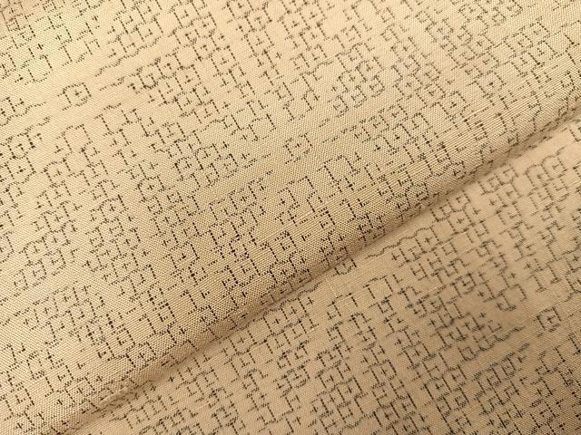 平和屋着物●結城紬 80亀甲 麻の葉文様 正絹 逸品 AABC2535ph