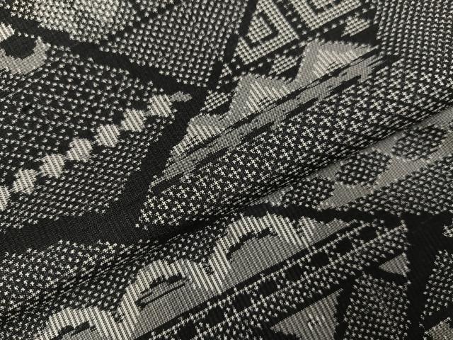 平和屋着物●本場大島紬 一元総絣 幾何学文様 正絹 逸品 AABC2551ph