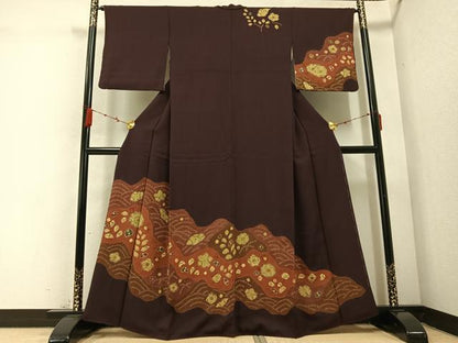 平和屋着物●訪問着 辻が花 絞り 正絹 逸品 AABC2557ph