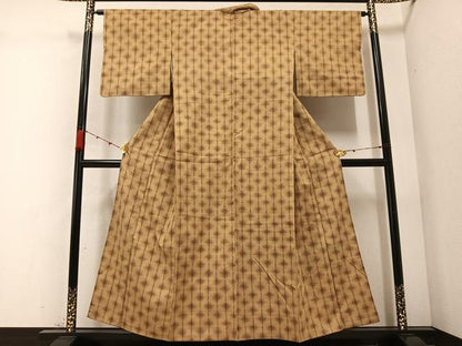 平和屋着物●上質な紬　間道　正絹　逸品　AABC2555ph