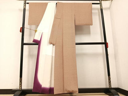 平和屋着物●江戸小紋　花菱文　正絹　逸品　AABC2582ph