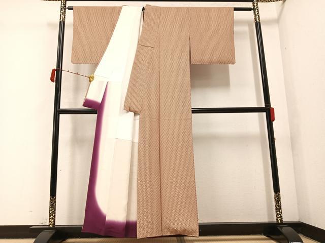 平和屋着物●江戸小紋　花菱文　正絹　逸品　AABC2582ph