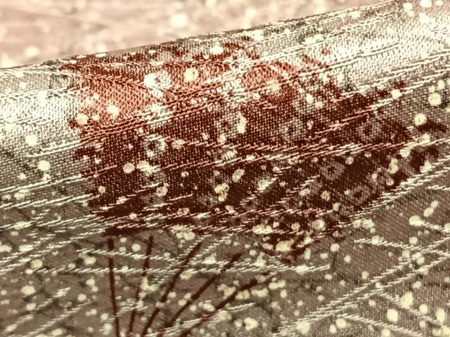 平和屋着物▽上質な小紋 単衣 扇面文 正絹 逸品 AABC0454fy