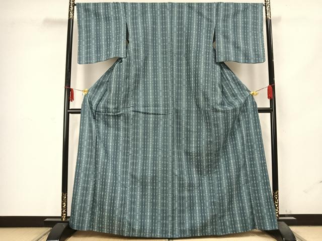 平和屋着物▽小紋 浴衣 単衣 花間道 綿 未使用 AABC0482fy