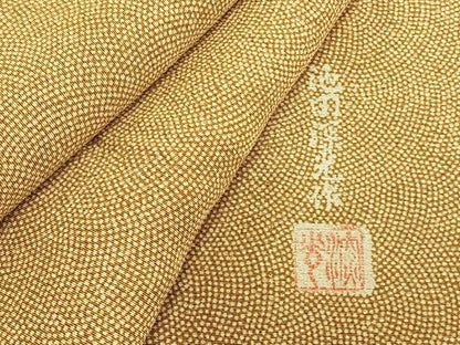 平和屋着物▽江戸小紋 池田深光作 単衣 鮫小紋柄 正絹 逸品 AABC0491fy