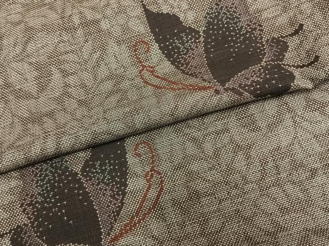 平和屋着物▽本場大島紬 単衣 舞蝶文 正絹 逸品 AABC0480fy