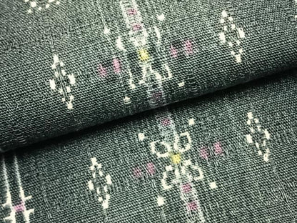 平和屋着物▽小紋 浴衣 単衣 花間道 綿 未使用 AABC0482fy