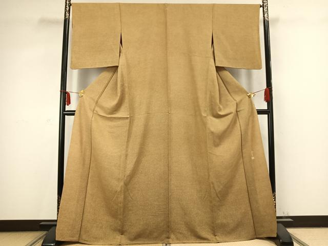 平和屋着物▽江戸小紋 池田深光作 単衣 鮫小紋柄 正絹 逸品 AABC0491fy