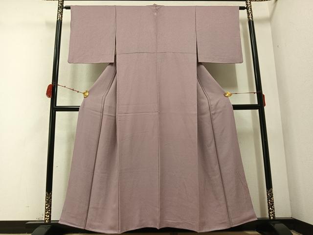 平和屋着物●上質な色無地　薄柿色　正絹　逸品　AABC3661ph