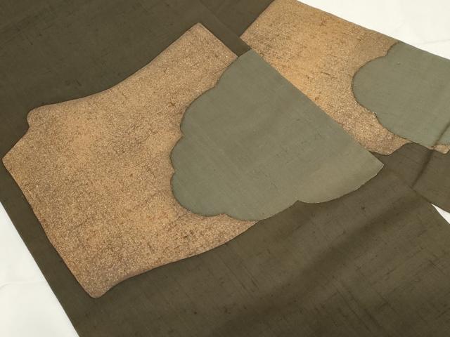 平和屋着物●九寸名古屋帯　生紬　雲取り吉祥文　正絹　逸品　CAAZ0366dy