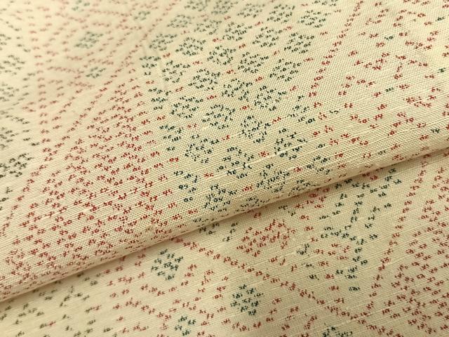 平和屋着物▽上質な紬 単衣 幾何学文様 正絹 逸品 AABC0554fy