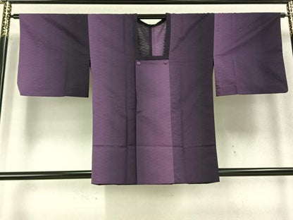 平和屋着物▽道行コート スリーシーズン 春夏秋 塵除け 霞文 反端付き 正絹 逸品 AABC0505fy