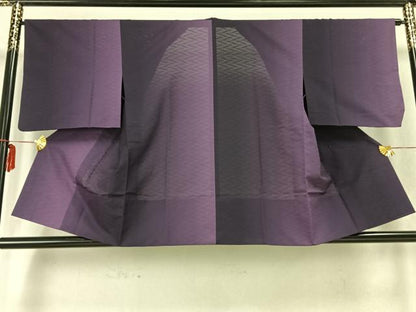 平和屋着物▽道行コート スリーシーズン 春夏秋 塵除け 霞文 反端付き 正絹 逸品 AABC0505fy