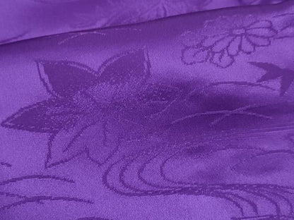 平和屋着物●女の子　子供　３歳　被布　三つ身　霞花芝地紋　菖蒲色　逸品　新品　DAAY3022ma