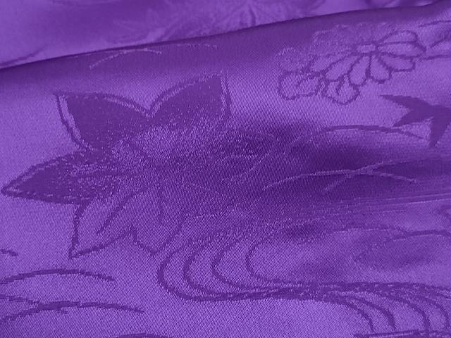 平和屋着物●女の子　子供　３歳　被布　三つ身　霞花芝地紋　菖蒲色　逸品　新品　DAAY3022ma