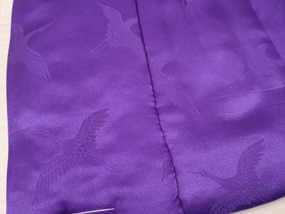 平和屋着物●女の子　子供　３歳　被布　三つ身　飛鶴地紋　菖蒲色　逸品　新品　DAAY3024ma