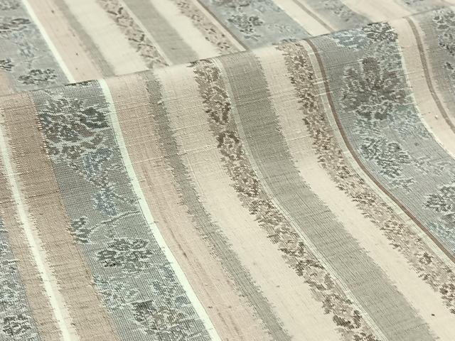 平和屋着物▽上質な紬 単衣 花間道 正絹 逸品 AABC2225jh