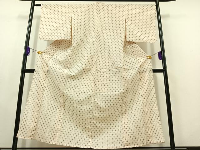 平和屋着物▽紬 単衣 十字絣 AABC2215jh