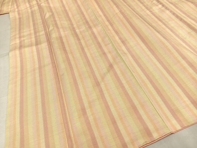 平和屋着物■上質な紬　縞　正絹　逸品　AABB9503mf