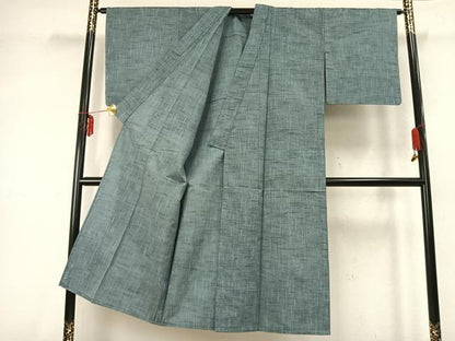 平和屋着物▽上質な紬 単衣 霞文 正絹 逸品 未使用 AABC3731fy
