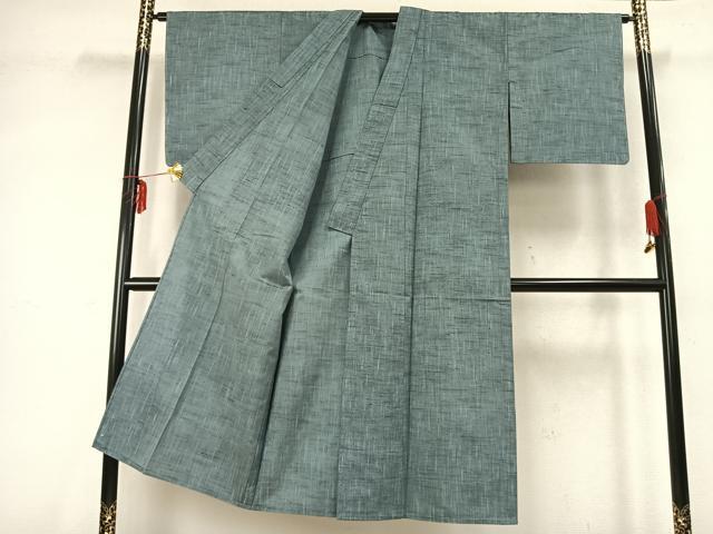 平和屋着物▽上質な紬 単衣 霞文 正絹 逸品 未使用 AABC3731fy