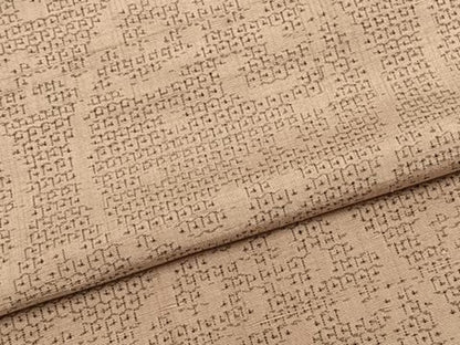 平和屋着物▽結城紬　単衣　80亀甲　立涌文　正絹　逸品　AABK4518ck