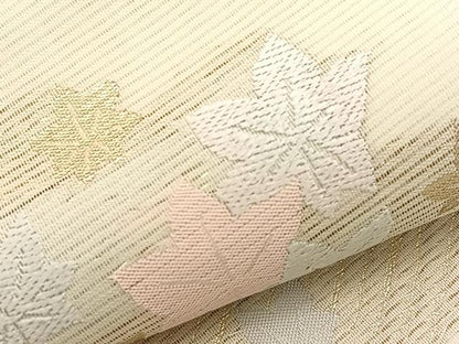 平和屋着物＊夏物 六通柄袋帯 唐織 竜田川 金糸 正絹 逸品 BAAV5360hv