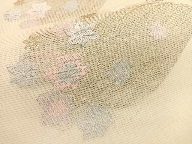 平和屋着物＊夏物 六通柄袋帯 唐織 竜田川 金糸 正絹 逸品 BAAV5360hv