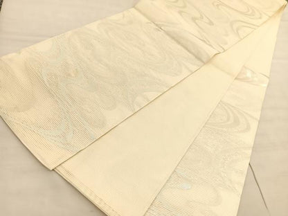 平和屋着物＊夏物 六通柄袋帯 流水文 銀糸 正絹 逸品 BAAV5377hv