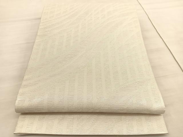 平和屋着物＊夏物 六通柄袋帯 流線格子文 銀糸 正絹 逸品 BAAV5383hv